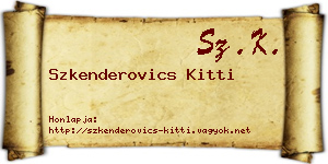 Szkenderovics Kitti névjegykártya