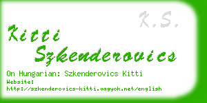 kitti szkenderovics business card